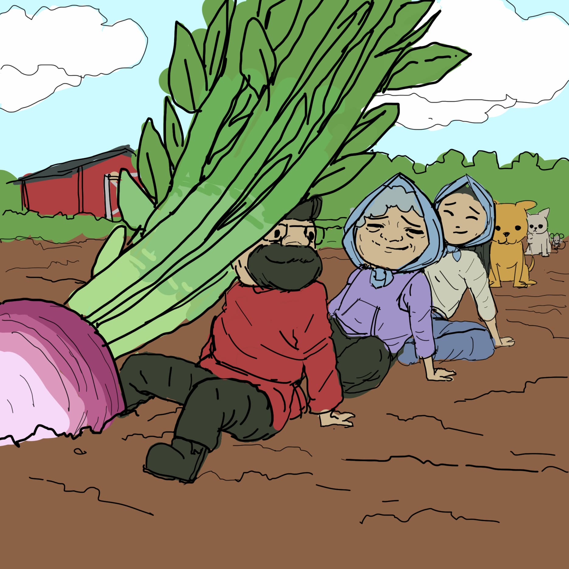 The Enormous Turnip Ukrainian folktale