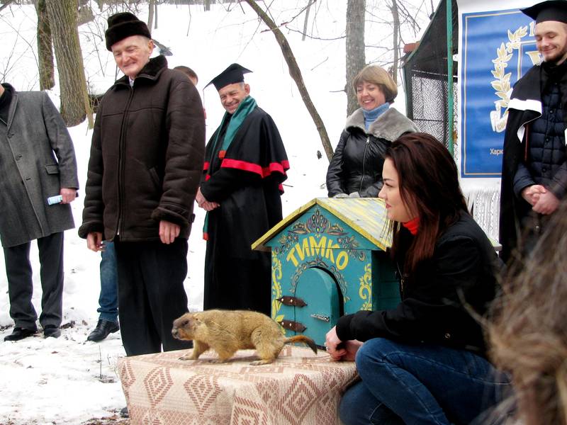 This year, the people of Kharkiv region gathered to celebrate the 20th Groundhog Day with Tymko, the most famous groundhog in Ukraine. Tymko predicted an early spring in Ukraine this year.
