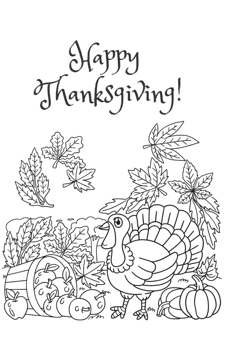 Thanksgiving greeting card for kids