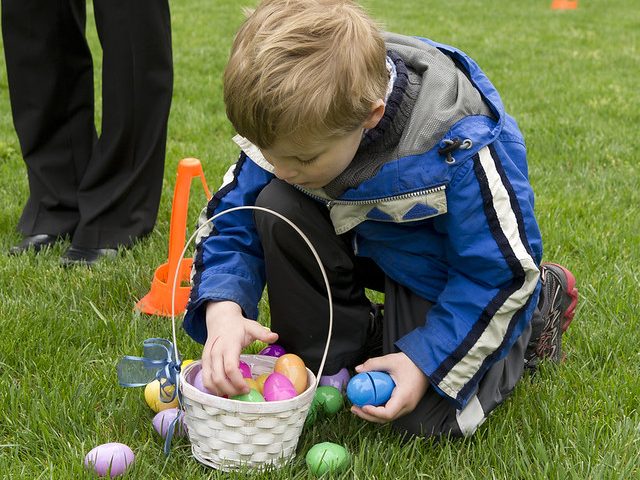Easter egg hunt kids