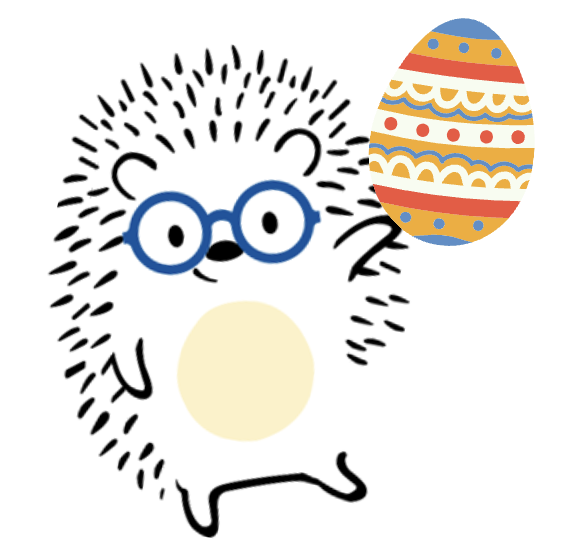 clever hedgehog easter